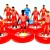 Subbuteo Andrew Table Soccer Olympiacos Uefa Conference League kit on WSB Professional bases